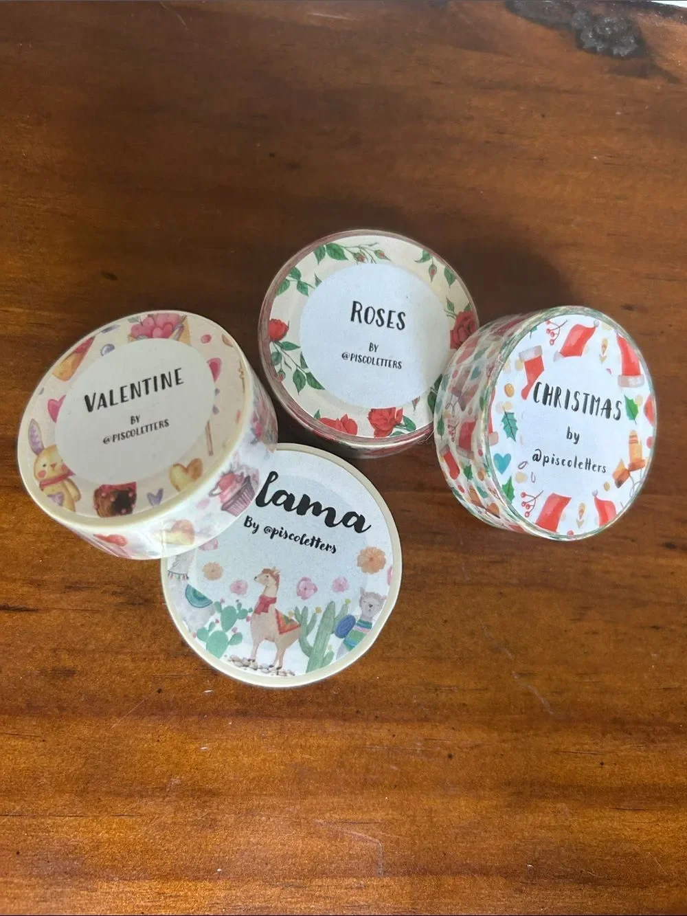 Piscoletters Washi tape new bundle 4 items